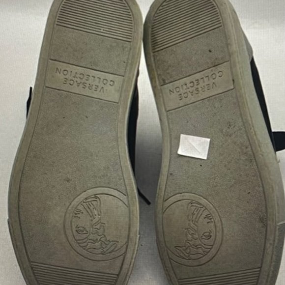 VERSACE  Collection Leather Sneakers - Unisex 39 - Women's 8.5  Men's 7 - Picture 7 of 8